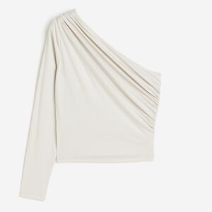 H&M cream one shoulder top NWT